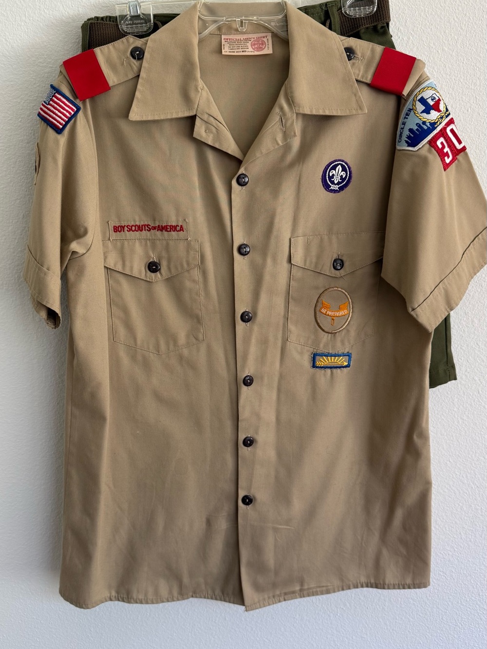 Vintage 1990s Boy Scouts of America Uniform Shirt Shorts Belt Men’s Medium BSA